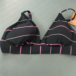 Kona Sol green and pink Bralette with Pink Accents size s nwt